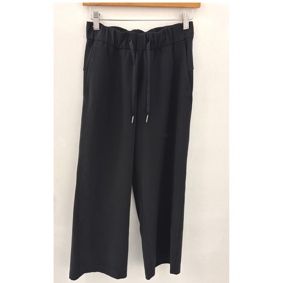 lululemon athletica Pants - Lululemon Women's Black On the Fly Wide-Leg 7/8 Pants size 2 Athleisure